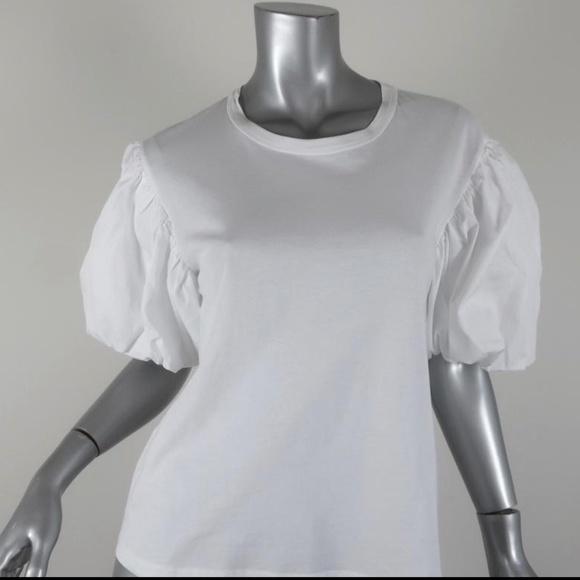 🤍 A.L.C. White Puff-Sleeve Blouse | Effortlessly Chic | XS - Picture 1 of 12